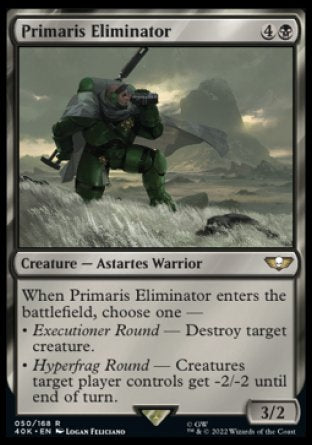 (050) Magic The Gathering Universes Beyond: Warhammer 40000 Single: Primaris Eliminator Holo Rare