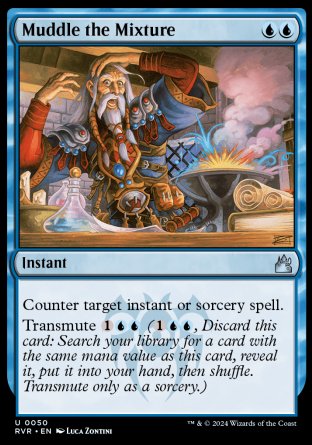 (050) Magic The Gathering Ravnica Remastered Single: Muddle the Mixture Holo Uncommon