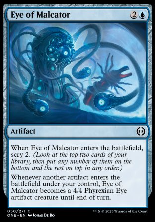 (050) Magic The Gathering Phyrexia: All Will Be One Single: Eye of Malcator Holo Common