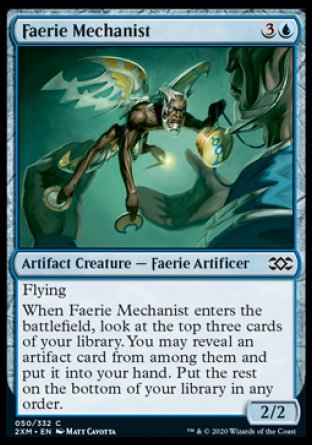(050/332) Magic The Gathering Double Masters Single: Faerie Mechanist Holo Common
