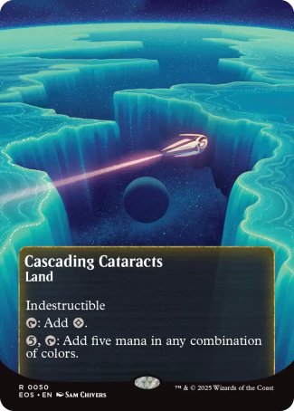 (050) Magic The Gathering Stellar Sights Single: Cascading Cataracts (V.2) Holo Rare
