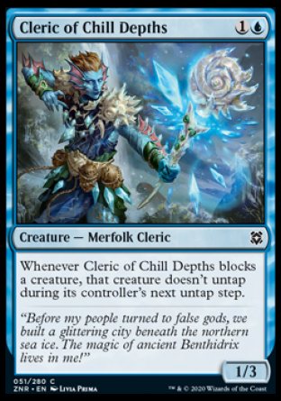 (051/280) Magic The Gathering Zendikar Rising Single: Cleric of Chill Depths Holo Common