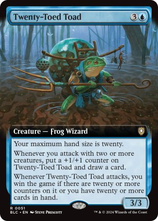 (051) Magic The Gathering Commander: Bloomburrow: Extras Single: Twenty-Toed Toad Rare