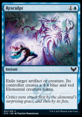 (051) Magic The Gathering Strixhaven: School of Mages Single: Resculpt Holo Common