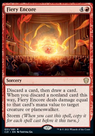(051) Magic The Gathering Commander: Strixhaven Single: Fiery Encore Rare
