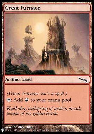(282) Magic The Gathering The List Single: Great Furnace Common