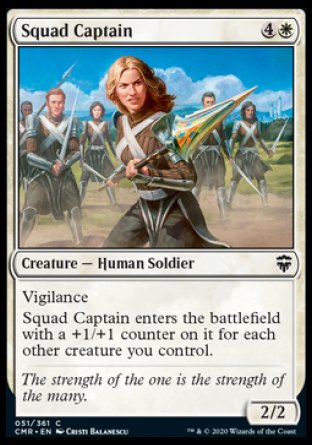(051/361) Magic The Gathering Commander Legends Single: Squad Captain Holo Common