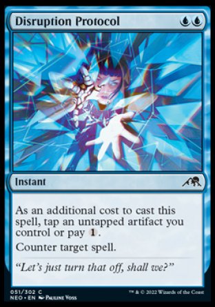 (051) Magic The Gathering Kamigawa: Neon Dynasty Single: Disruption Protocol Holo Common