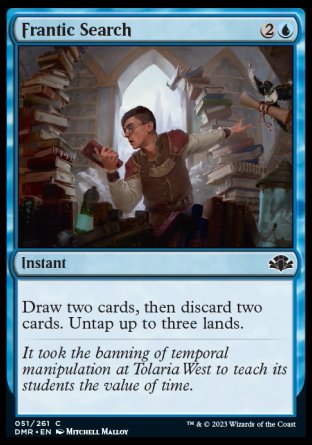 (051) Magic The Gathering Dominaria Remastered Single: Frantic Search Holo Common
