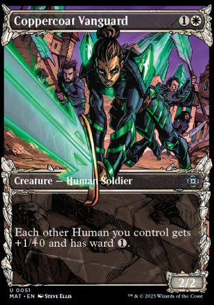 (051) Magic The Gathering March of the Machine: The Aftermath: Extras Single: Coppercoat Vanguard (V.1) Holo Uncommon