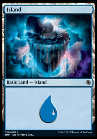 (051) Magic The Gathering Jumpstart Single: Island (V.6) Holo Land