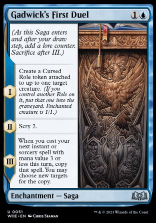 (051) Magic The Gathering Wilds of Eldraine Single: Gadwick's First Duel Uncommon