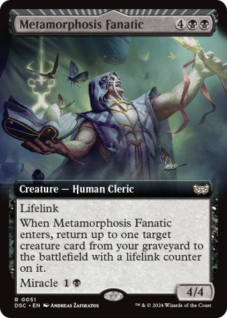 (051) Magic The Gathering Commander: Duskmourn: House of Horror: Extras Single: Metamorphosis Fanatic Rare