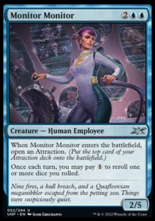 (052) Magic The Gathering Unfinity Single: Monitor Monitor Holo Uncommon