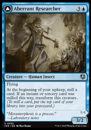 (052) Magic The Gathering Innistrad Remastered Single: Aberrant Researcher / Perfected Form Uncommon