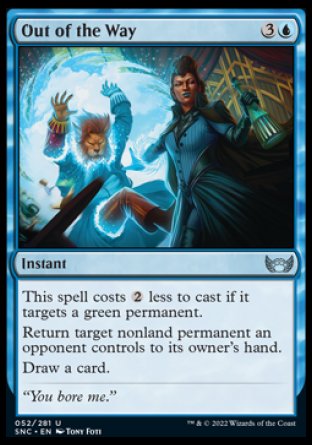 (052) Magic The Gathering Streets of New Capenna Single: Out of the Way Uncommon