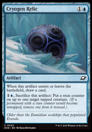 (052) Magic The Gathering Edge of Eternities Single: Cryogen Relic Holo Common