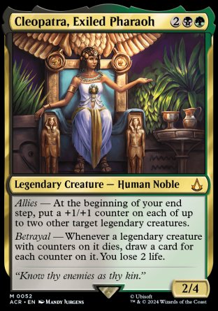 (052) Magic The Gathering Universes Beyond: Assassin's Creed Single: Cleopatra, Exiled Pharaoh Holo Mythic
