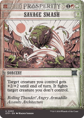 (053) Magic The Gathering Breaking News Single: Savage Smash Holo Uncommon