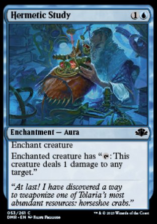 (053) Magic The Gathering Dominaria Remastered Single: Hermetic Study Holo Common
