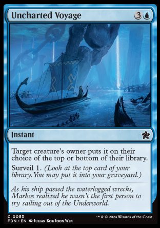 (053) Magic The Gathering Magic: The Gathering Foundations Single: Uncharted Voyage Holo Common