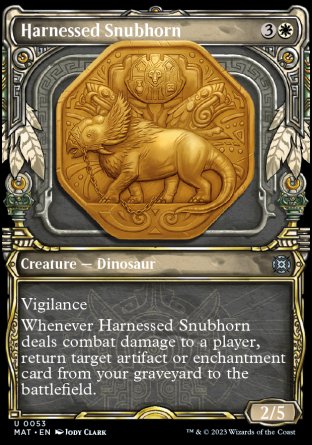 (053) Magic The Gathering March of the Machine: The Aftermath: Extras Single: Harnessed Snubhorn (V.1) Uncommon