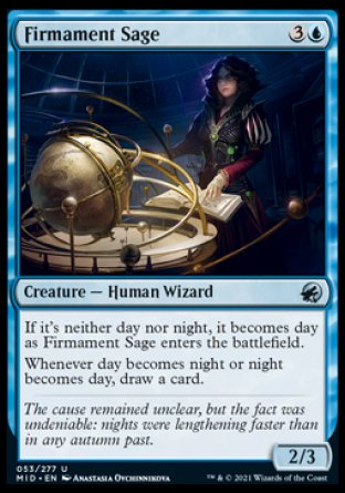 (053) Magic The Gathering Innistrad: Midnight Hunt Single: Firmament Sage Holo Uncommon