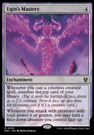 (053) Magic The Gathering Commander: Murders at Karlov Manor Single: Ugin's Mastery Rare