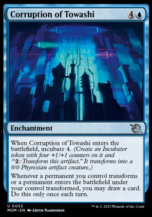 (053) Magic The Gathering March of the Machine Single: Corruption of Towashi Holo Uncommon