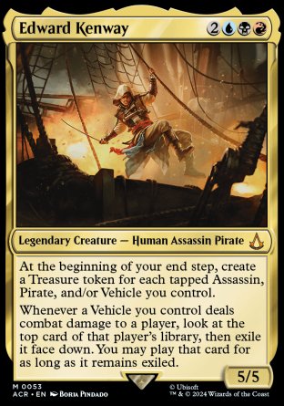 (053) Magic The Gathering Universes Beyond: Assassin's Creed Single: Edward Kenway Holo Mythic