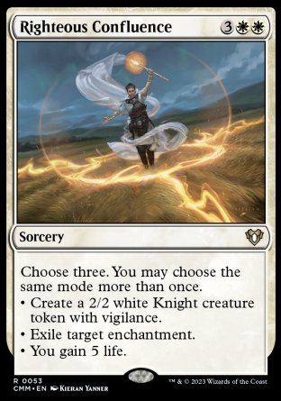 (053) Magic The Gathering Commander Masters Single: Righteous Confluence Rare