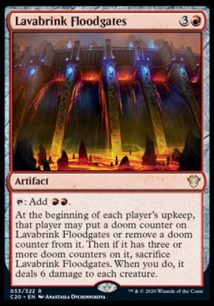 (053/322) Magic The Gathering Commander: Ikoria Single: Lavabrink Floodgates Rare