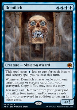 (053) Magic The Gathering Adventures in the Forgotten Realms Single: Demilich Holo Mythic