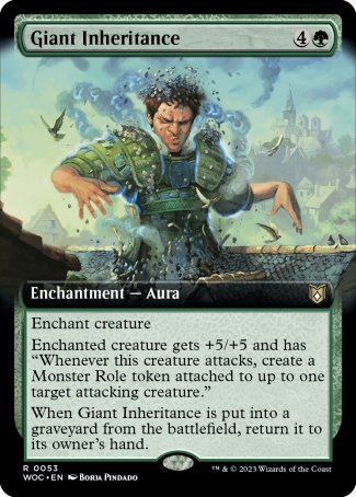 (053) Magic The Gathering Commander: Wilds of Eldraine: Extras Single: Giant Inheritance Rare