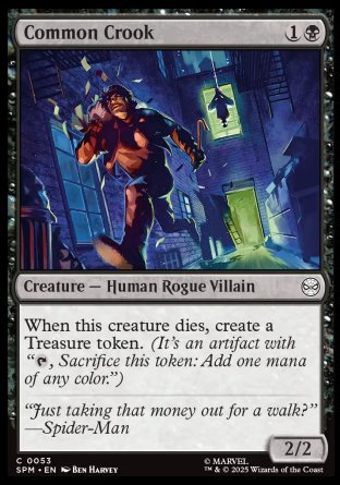 (053) Magic The Gathering Magic: The Gathering | Marvel's Spider-Man Single: Common Crook Holo Common