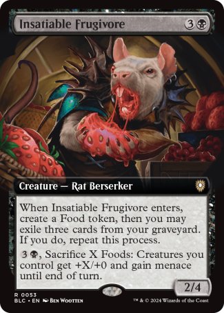 (053) Magic The Gathering Commander: Bloomburrow: Extras Single: Insatiable Frugivore Rare