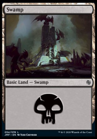 (054) Magic The Gathering Jumpstart Single: Swamp (V.1) Holo Land