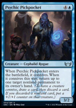 (054) Magic The Gathering Streets of New Capenna Single: Psychic Pickpocket Holo Uncommon