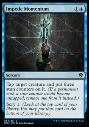 (054) Magic The Gathering Dominaria United Single: Impede Momentum Holo Common