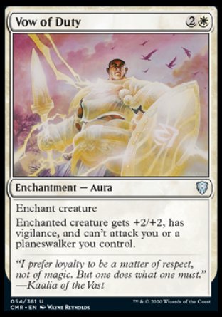 (054/361) Magic The Gathering Commander Legends Single: Vow of Duty Holo Uncommon