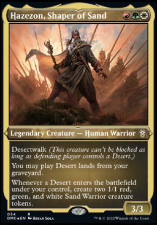 (054) Magic The Gathering Commander: Dominaria United: Extras Single: Hazezon, Shaper of Sand Rare