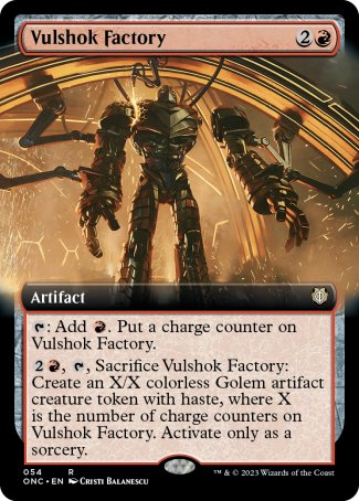 (054) Magic The Gathering Commander: Phyrexia: All Will Be One: Extras Single: Vulshok Factory Rare