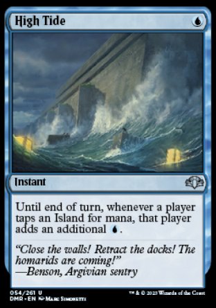 (054) Magic The Gathering Dominaria Remastered Single: High Tide Holo Uncommon