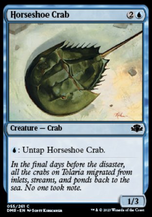 (055) Magic The Gathering Dominaria Remastered Single: Horseshoe Crab Holo Common