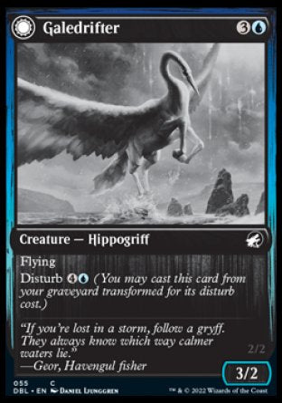 (055) Magic The Gathering Innistrad: Double Feature Single: Galedrifter // Waildrifter Holo Common