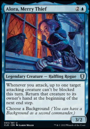 (055) Magic The Gathering Commander Legends: Battle for Baldur's Gate Single: Alora, Merry Thief Holo Uncommon