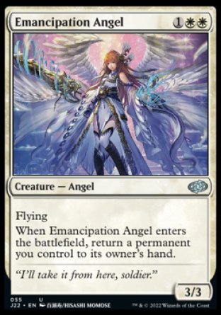 (055) Magic The Gathering Jumpstart 2022 Single: Emancipation Angel Uncommon
