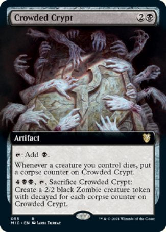 (055) Magic The Gathering Commander: Innistrad: Midnight Hunt Single: Crowded Crypt (V.2) Rare
