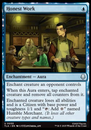 (055) Magic The Gathering Magic: The Gathering | Avatar: The Last Airbender Single: Honest Work Holo Uncommon