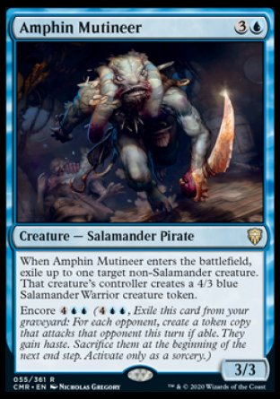 (055/361) Magic The Gathering Commander Legends Single: Amphin Mutineer Holo Rare